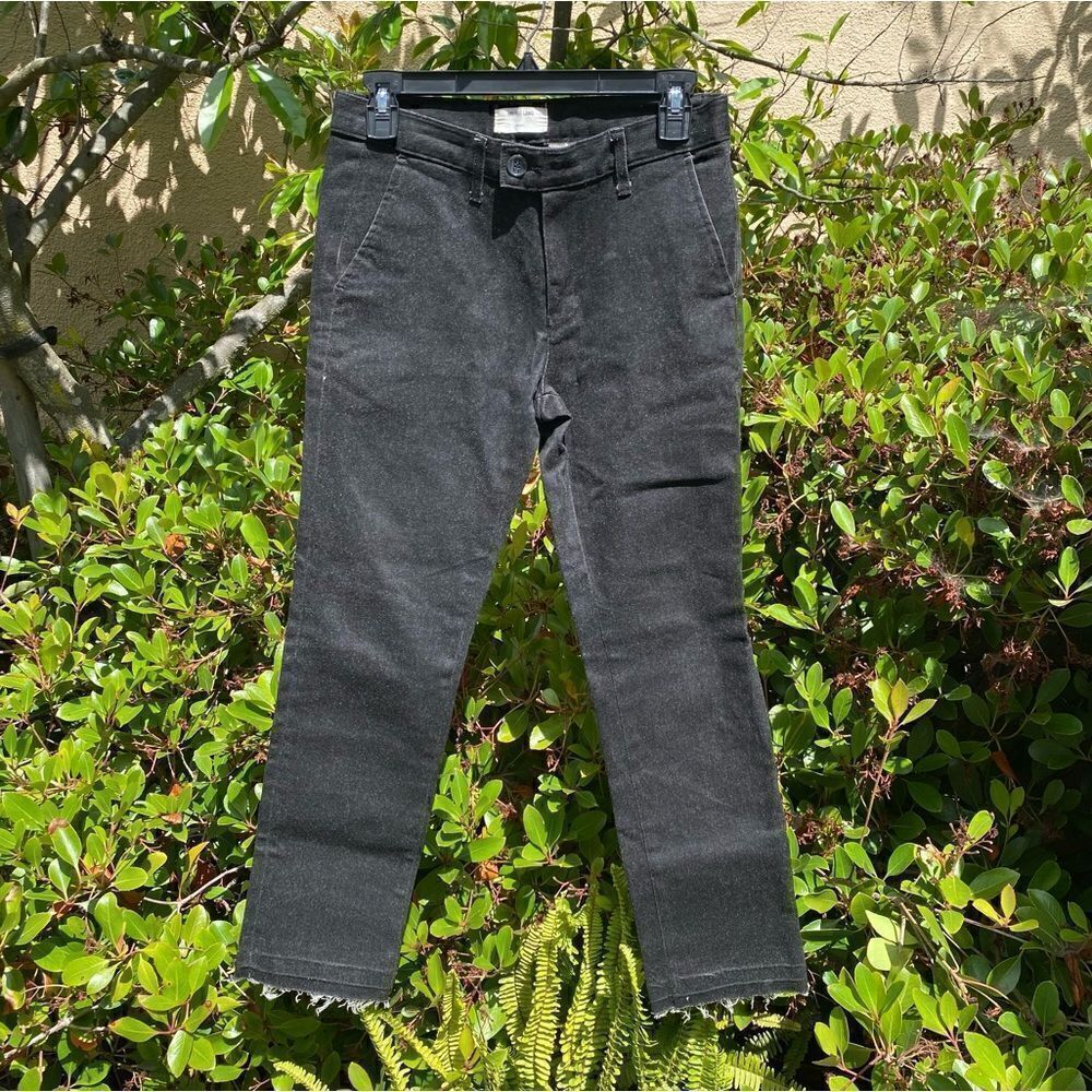 Helmet Lang Mid Rise Black Denim Straight Leg Jeans w/Raw Hems. Size 32. EUC!